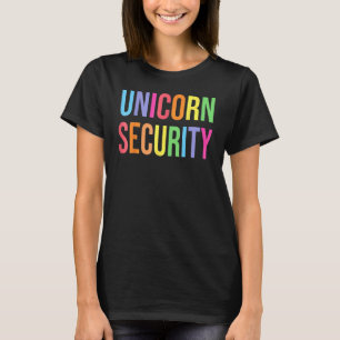 Camiseta Chica de cumpleaños de seguridad de Unicorn, papá,