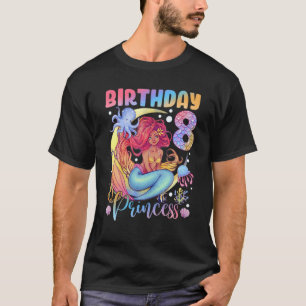 Camiseta Chica De Cumpleaños De Sirena De 8 Años De Edad 8N