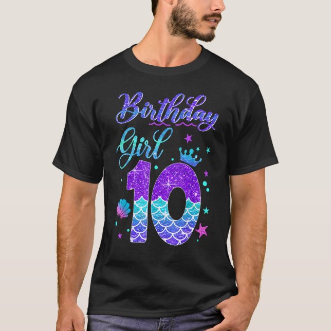 Camiseta Chica de cumpleaños de sirvienta de 10 años es mi  (Anverso)