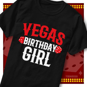 Camiseta Chica de Cumpleaños en el Casino de Las Vegas Squa