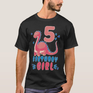 Camiseta Chica de cumpleaños familia de 5 años de edad
