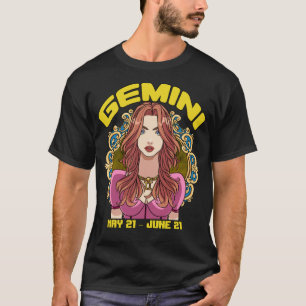 Camiseta Chica de cumpleaños Gemini Astrología Horoscope Zo