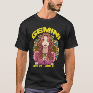 Camiseta Chica de cumpleaños Gemini Astrología Horoscope Zo