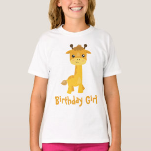 Camiseta Chica de cumpleaños Giraffe