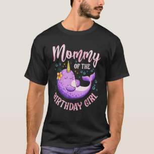 Camiseta Chica de cumpleaños Narwal Fiesta provee a mamá co