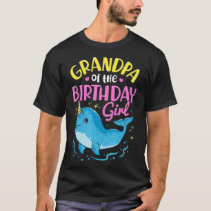 Camiseta Chica de cumpleaños Narwhal Fiesta Costum de coinc