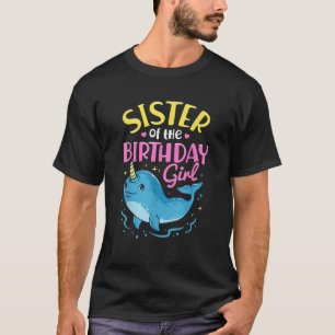 Camiseta Chica de cumpleaños Narwhal Fiesta Costum de coinc