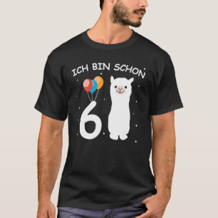 Camiseta Chica de cumpleaños número 6, Ich bin schon, 6 año