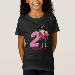 Camiseta Chica de cumpleaños ParrotParty Pirate 2do nombre 
