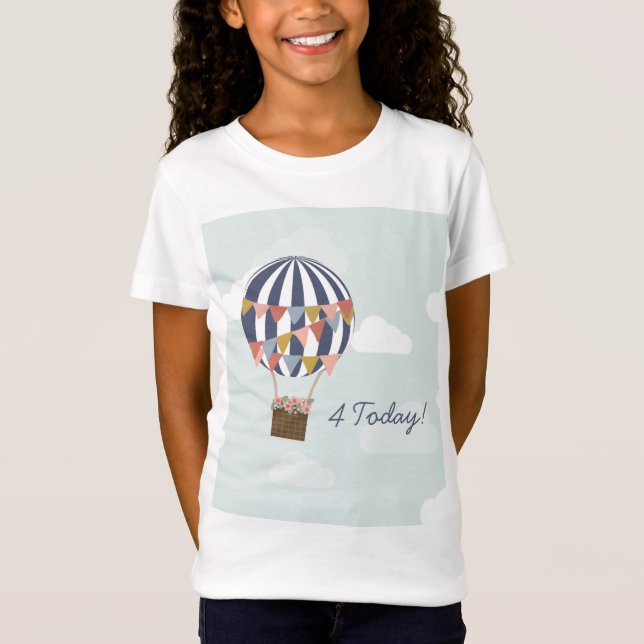 Camiseta Chica de cumpleaños personalizada Globo d (Anverso)