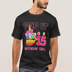 Camiseta Chica De Cumpleaños Pídelo Con Fidget De Unicornio