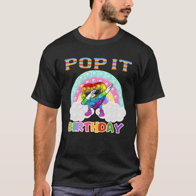 Camiseta Chica de cumpleaños Pop It Tee Dabbing Pop It Birt (Anverso)
