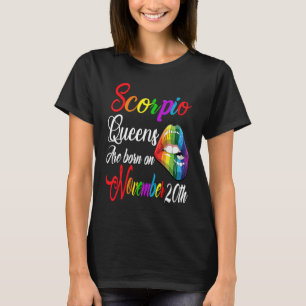 Camiseta Chica de cumpleaños Scorpio Queens nació en noviem