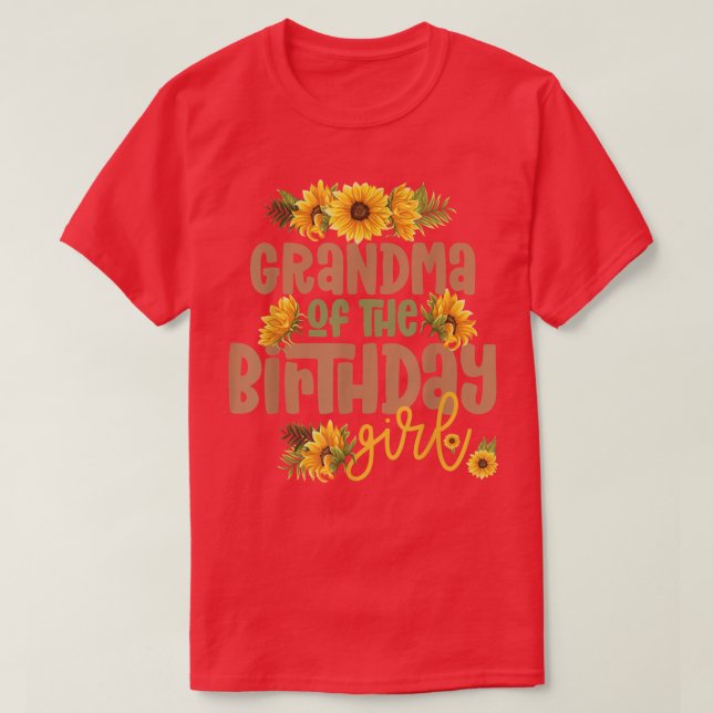 Camiseta Chica de cumpleaños Sunflower Fiesta de cumpleaños (Diseño del anverso)