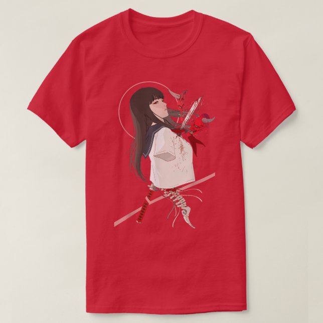 Camiseta Chica de Cyborg Estética Samurai Japonés Otaku Wee (Diseño del anverso)
