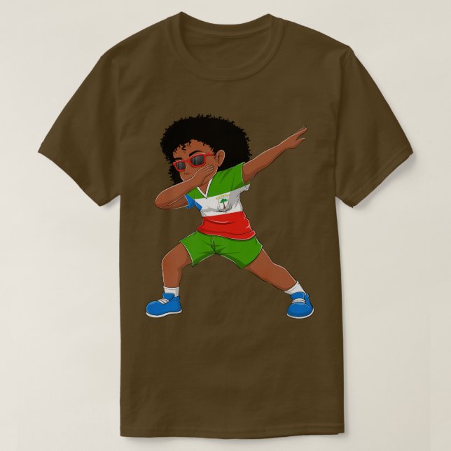 Camiseta Chica de Dabbing Guinea Ecuatorial Bandera Niños D (Diseño del anverso)