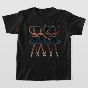 Camiseta Chica de danza ballet afroamericana negra