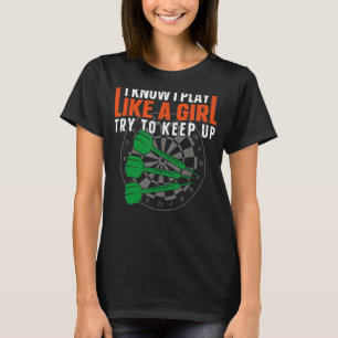 Camiseta Chica De Dardos, Vintage, Sé Que Juego Como Un Chi