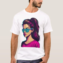 Chica de dibujos animados funky