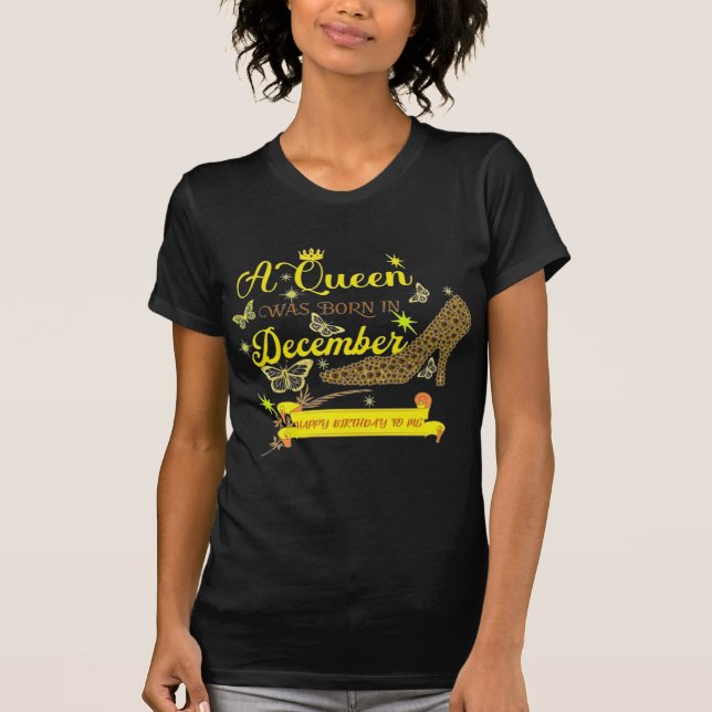 Camiseta chica de diciembre de la reina (Anverso)