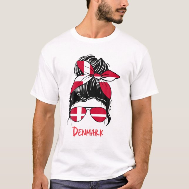 Camiseta Chica de Dinamarca, Bandera de Dinamarca, Patrimon (Anverso)