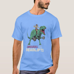 Camiseta Chica de dinosaurio y peso muerto