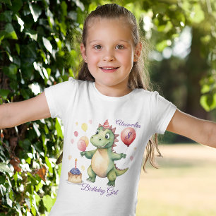Camiseta Chica de Dinosaurios Cumpleaños