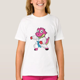 Camiseta Chica de dinosaurios de artes marciales