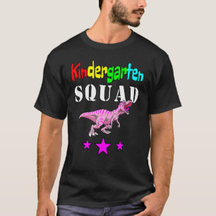 Camiseta Chica de dinosaurios de Kindergarten Squad