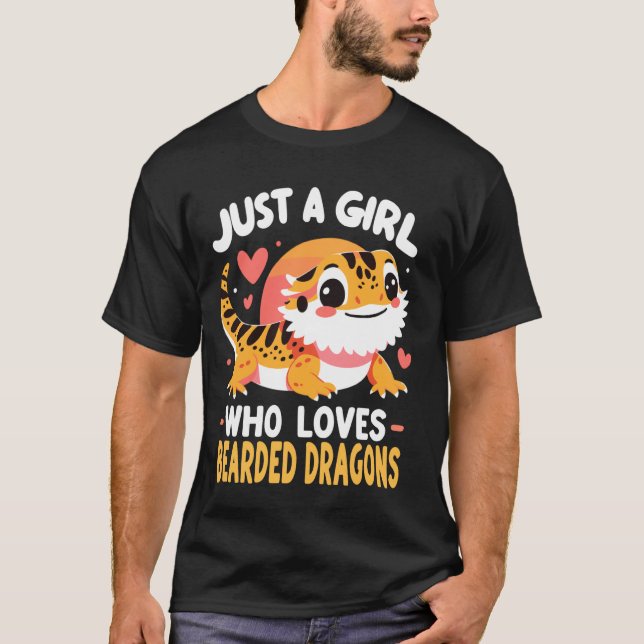 Camiseta Chica de dragón con barba (Anverso)