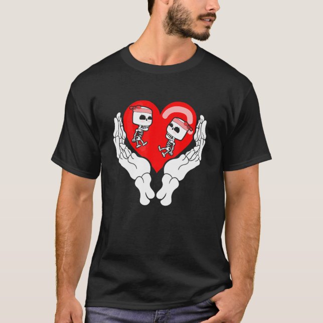 Camiseta Chica de embarazo de Skeleton dos gotas de rayos X (Anverso)