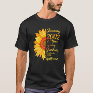 Camiseta Chica de enero 2002 TShirt 21 años 21ª natalidad