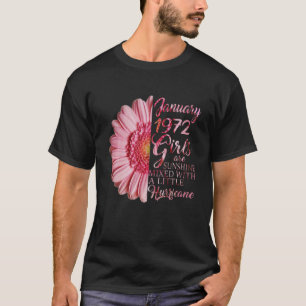 Camiseta Chica De Enero De 1972 50 Años Cumpleaños Del Sol