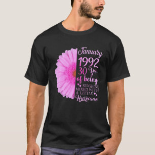 Camiseta Chica De Enero De 1992 A 30 Años De Edad 30 Años D