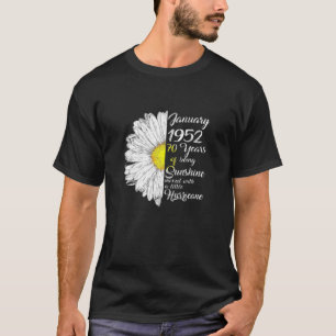 Camiseta Chica De Enero De Mujeres Hecho En 1952 70ª Hur De
