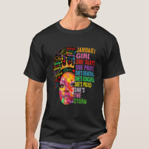 Camiseta Chica de Enero Ella Paga y Reza Cumpleaños G