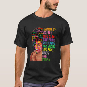 Camiseta Chica de Enero Ella Paga y Reza Cumpleaños G