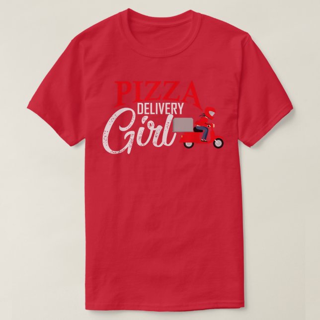 Camiseta Chica De Entrega De Pizza Que Coincide Con El Vest (Diseño del anverso)
