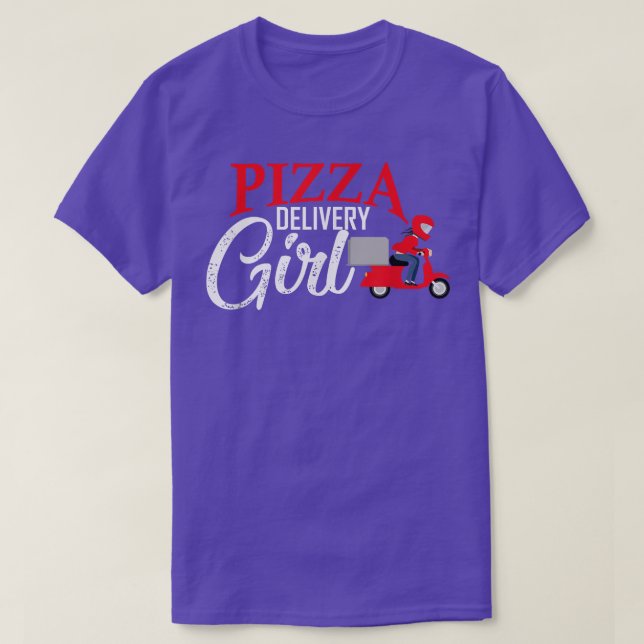 Camiseta Chica De Entrega De Pizza Que Coincide Con El Vest (Diseño del anverso)