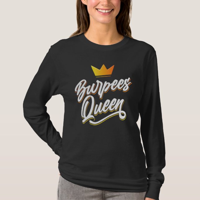 Camiseta Chica de entrenamiento de fitness en Burpees Queen (Anverso)