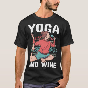 Camiseta Chica de entrenamiento de yoga y vino para mujeres
