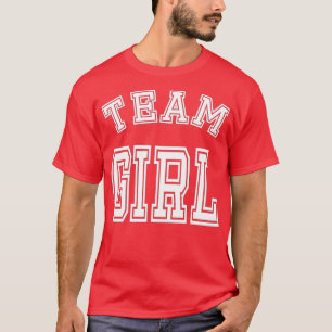 Camiseta Chica de equipo Baby Shower Género revelar un pin