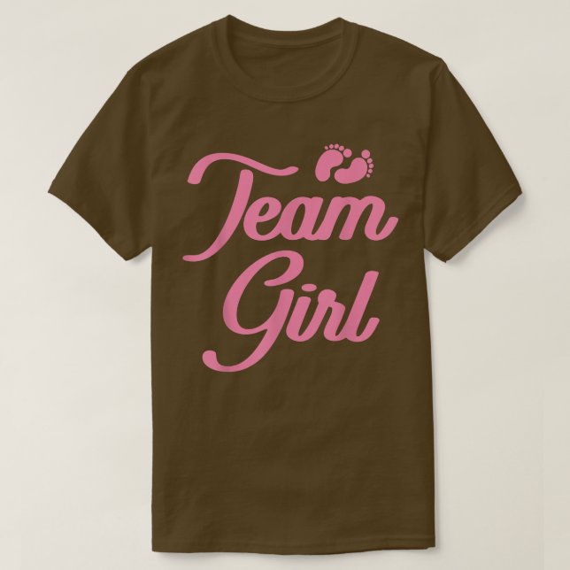 Camiseta Chica de equipo de Baby Shower de Revelación de Gé (Diseño del anverso)