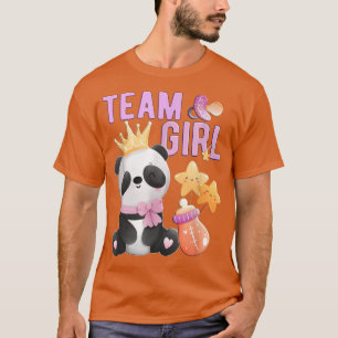 Camiseta Chica de equipo de Cute Panda Revelar Baby Shower