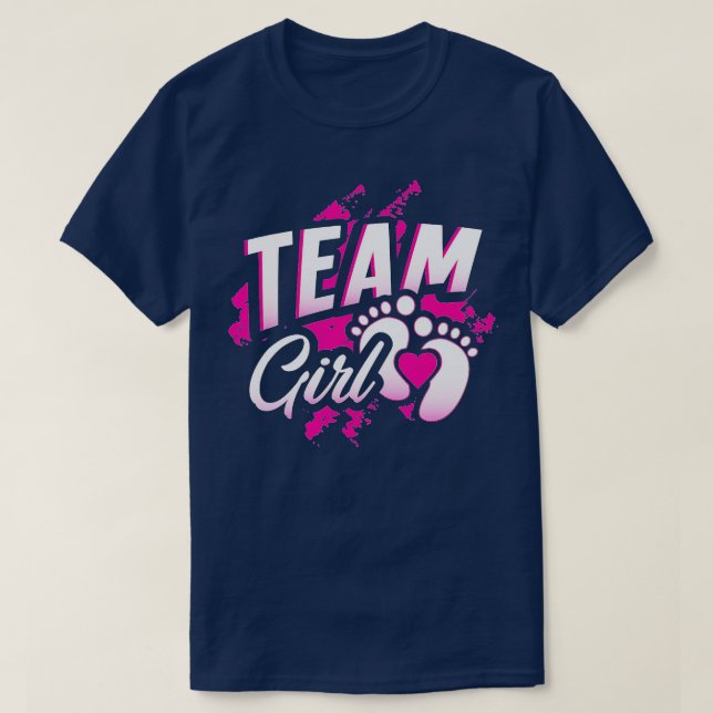 Camiseta Chica de equipo de revelación de género Baby Showe (Diseño del anverso)