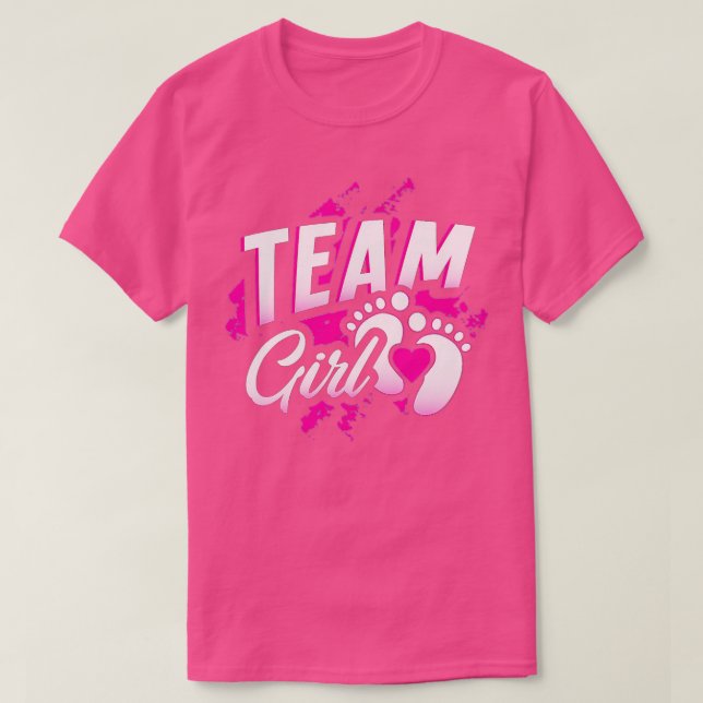 Camiseta Chica de equipo de revelación de género Baby Showe (Diseño del anverso)