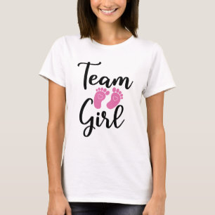 Camiseta +chica de equipo de revelación de género parcial