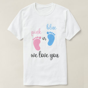 Camiseta Chica De Equipo Género Rosa O Azul Te Amamos