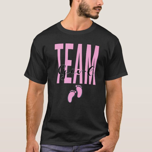Camiseta Chica De Equipo Rosa Cute Género Revelar Idea Fies (Anverso)