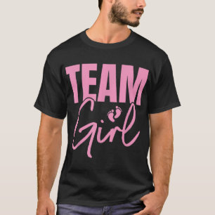 Camiseta Chica de equipo rosa lindo revelar fiesta Idea par